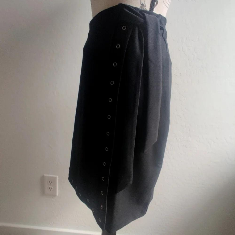 NWOT Lysse studded eyelets layered midi punk whimsigoth steampunk skirt (XS)